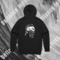 HOODIE - Round logo with skull and arm prints - back