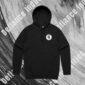 HOODIE - Round logo with skull and arm prints - front