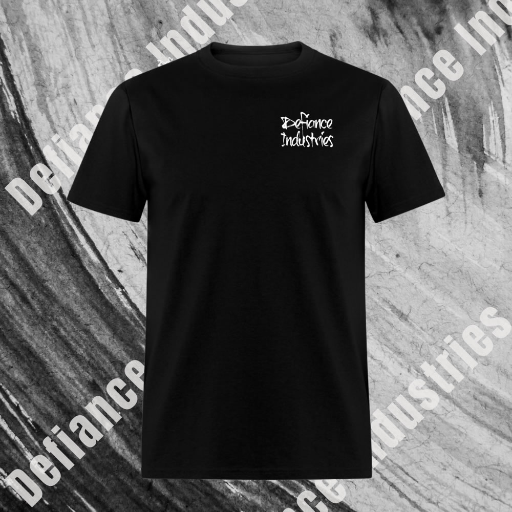 MENS T-SHIRT - Front writing with large logo on the back - Defiance ...